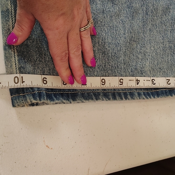 Arizona Jeans Co Loose Dad Jean Low Rise Wide Leg Baggy Distressed NWT SZ 13 - Picture 9 of 10